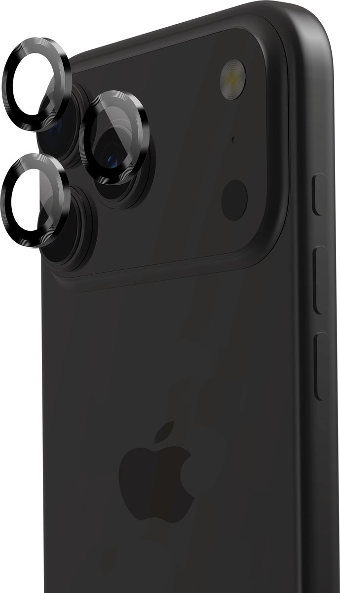 Camera Lens Protector Geschikt voor Apple iPhone 17 Pro & 17 Pro Max – 9H Gehard Glas – Krasbestendig – Zwart