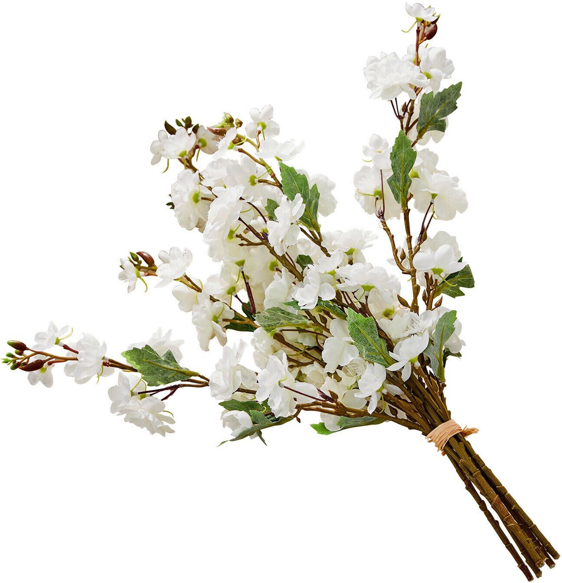 Loberon Decoratieve bloem set van 6 Bellévaut crème/bruin
