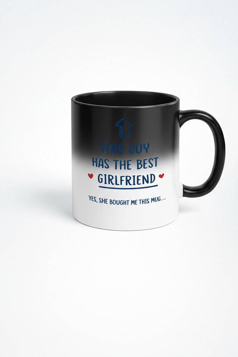 Magische Mok "Deze Gast Heeft De Beste Vriendin" - Warmtegevoelig Cadeau voor Hem
