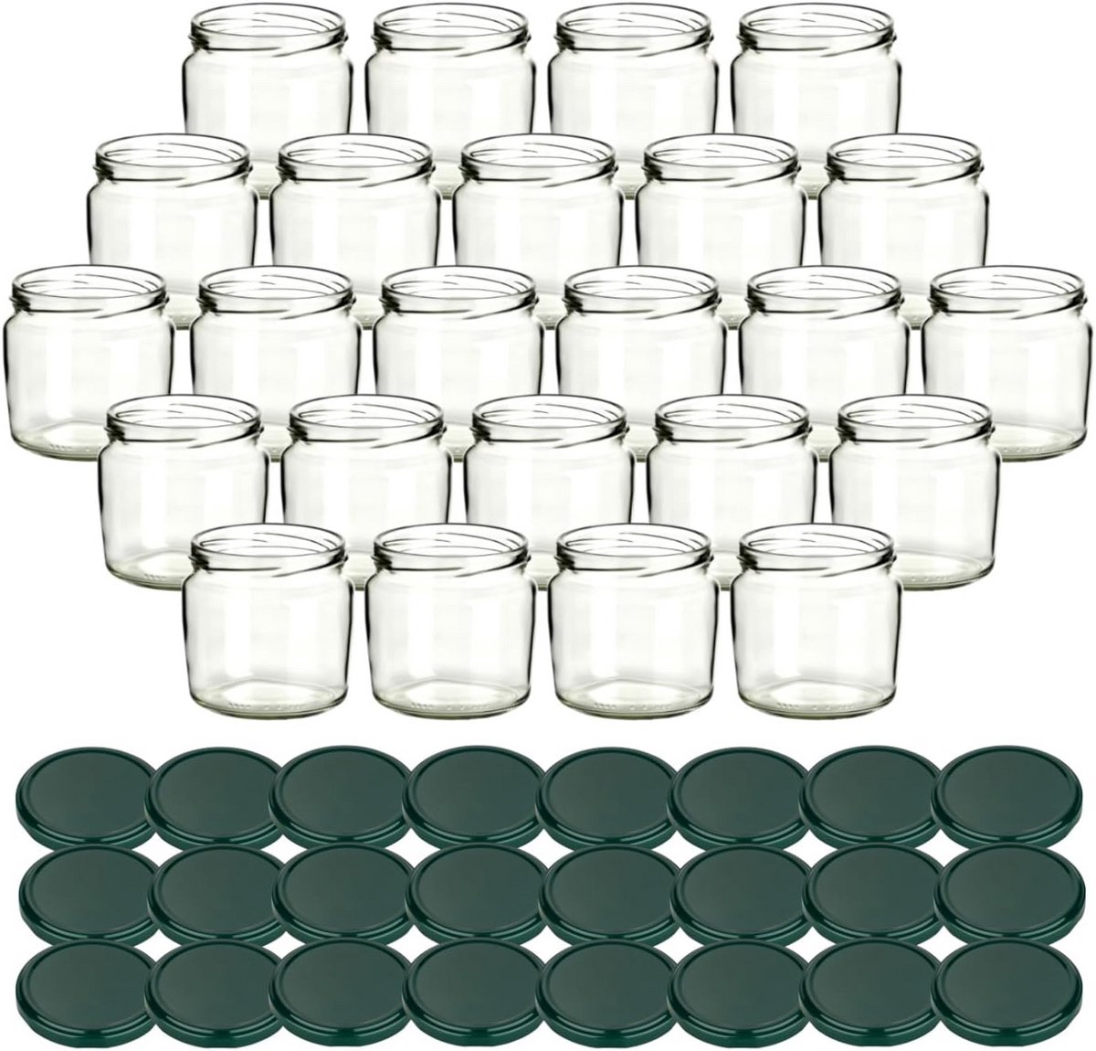 Set van 360 ml Weckpotten met Twist-Off Deksel voor Inmaken en Bewaren
