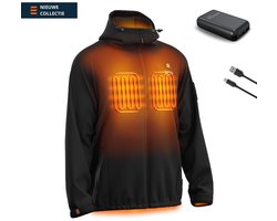 Verwarmde Jas voor Heren - Magnetar Heat VULCAN - Met 13000 mAh powerbank - Softshell - Zwart