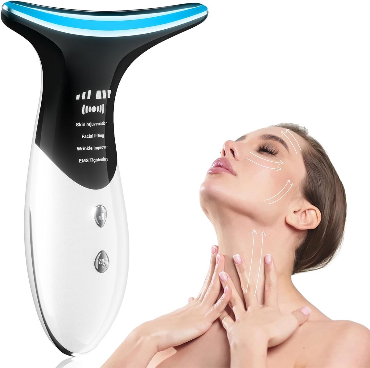 4-in-1 Gezichtsverstevigingsapparaat – Draagbaar Elektrisch Gezichtsmassageapparaat met Dieptemassage voor Huidversteviging & Textuurverbetering