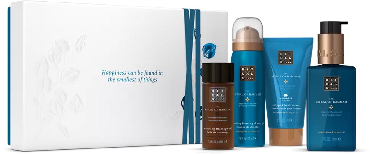 RITUALS Hammam Geschenkset Small - Gift set met geurkaars, doucheschuim, body mud
