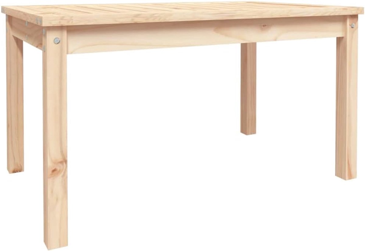 Houten Tuintafel - Eettafel Buiten - Terras Diner - Massief Hout - Geel