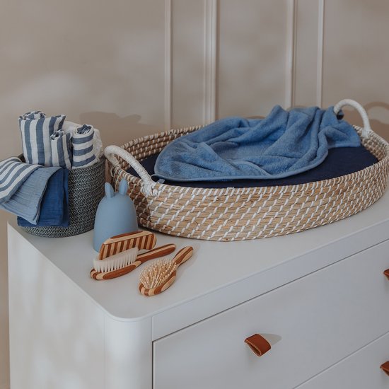 Hydrofiele doeken pre-washed Fat Stripe Jeans Blue 20x17cm - 2-pack van Merkloos — afbeelding 3