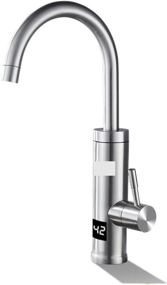 Tankloze Waterkraan - Directe Boiler - Direct Warm Water - Met Temperatuurdisplay - Beige