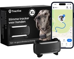 Tractive DOG 6 XL – Slimme gps-tracker voor honden met monitoring van vitale waarden en gezondheidswaarschuwingen, 6 weken batterijduur – Zwart