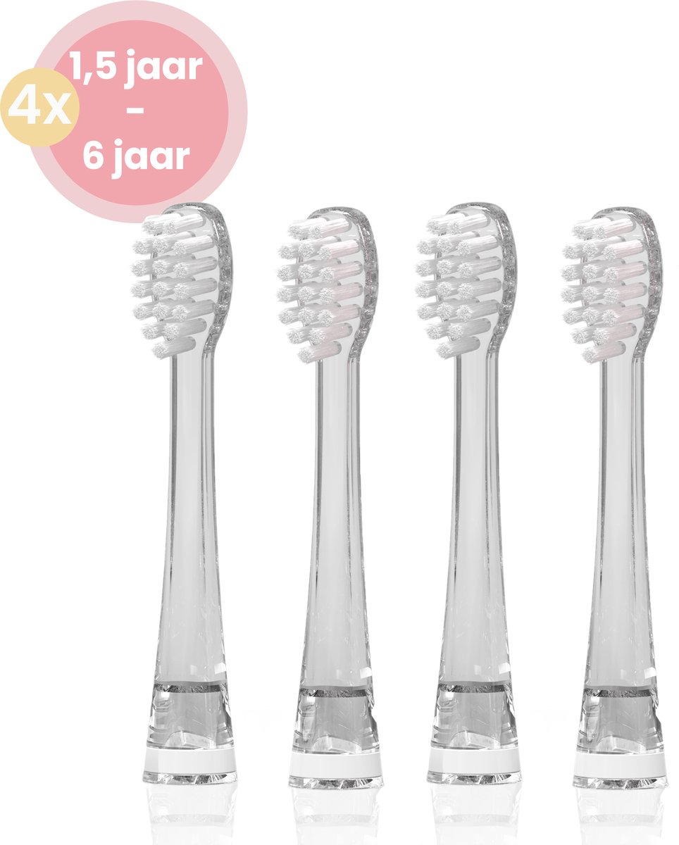 Loby® Opzetborstels - 1,5 / 6 jaar - Set 4 stuks - Geschikt voor baby's en peuters