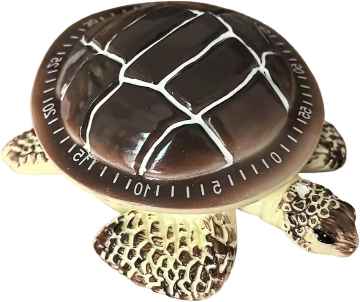 Schildpad Timer - Keuken Timer - Koken Bakken - Visueel Aftellen - 7.8 x 11.8 cm - Koffie