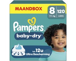 Pampers Baby-Dry Maat 8 - 120 Luiers - 17kg+