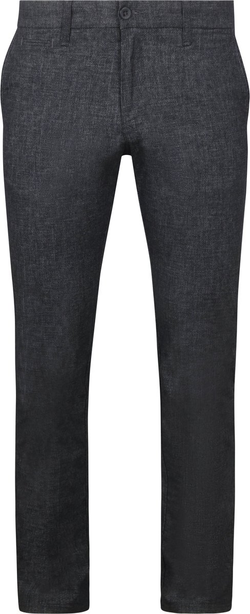 Mac Broek Lennox Melange Donkerblauw (navy) - Maat W 34 - L 32 - Heren - Chino