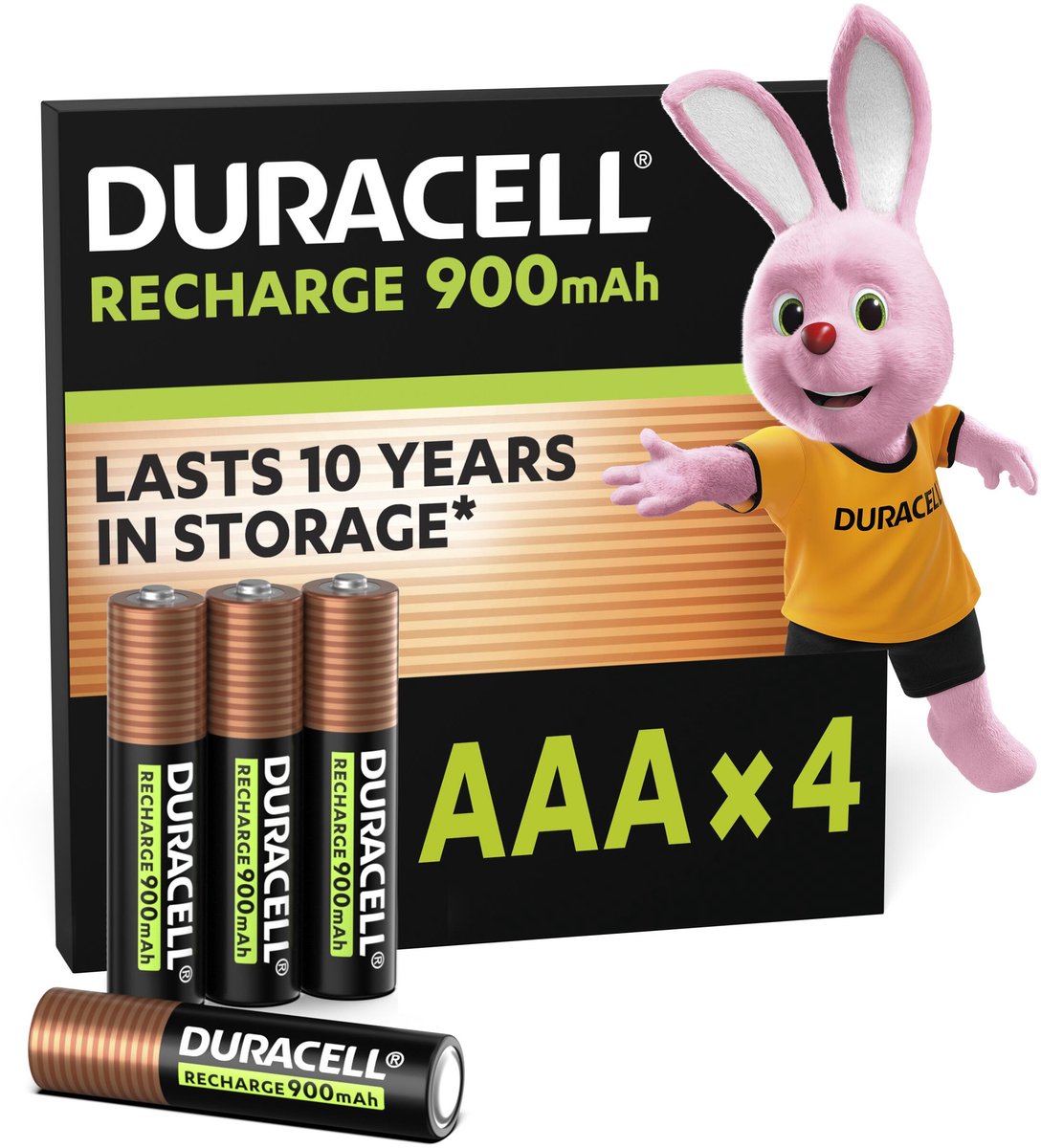 Bol.com Duracell Oplaadbare AAA batterijen - 900 mAh NiMH - 4 stuks aanbieding