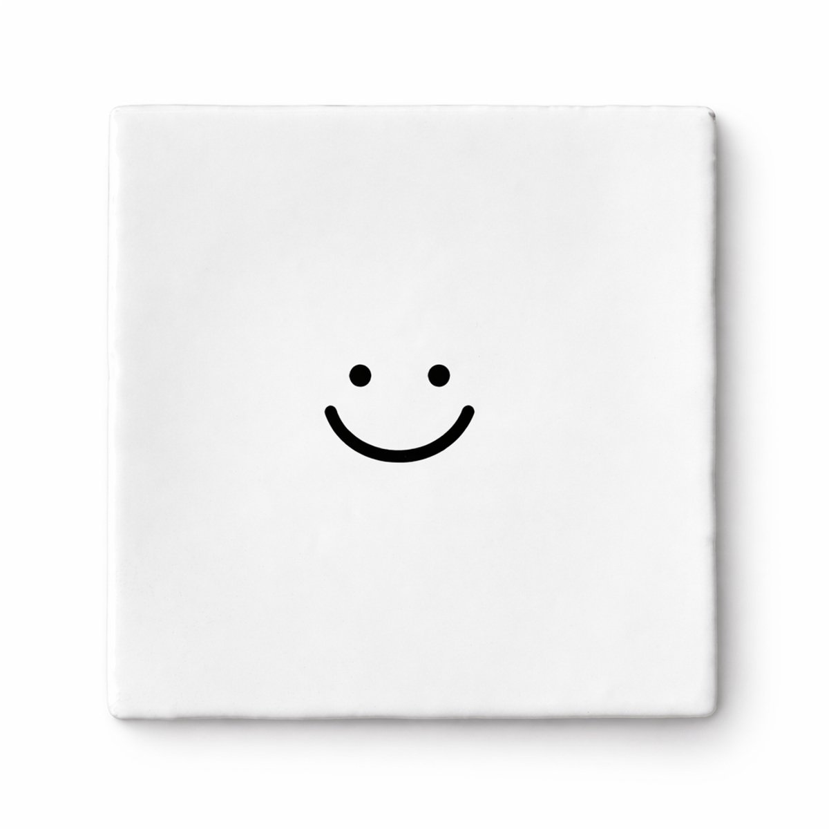Keramische Tegel Smiley 10x10 cm – Minimalistisch Design – Woondecoratie – Cadeau Idee