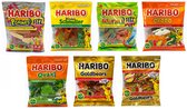 Mixpak Haribo Halal Snoep - (pommes, sleutels, worms, kikker, croco, goldbears en uitdeel) 5x100g +1x80g + 1x250g