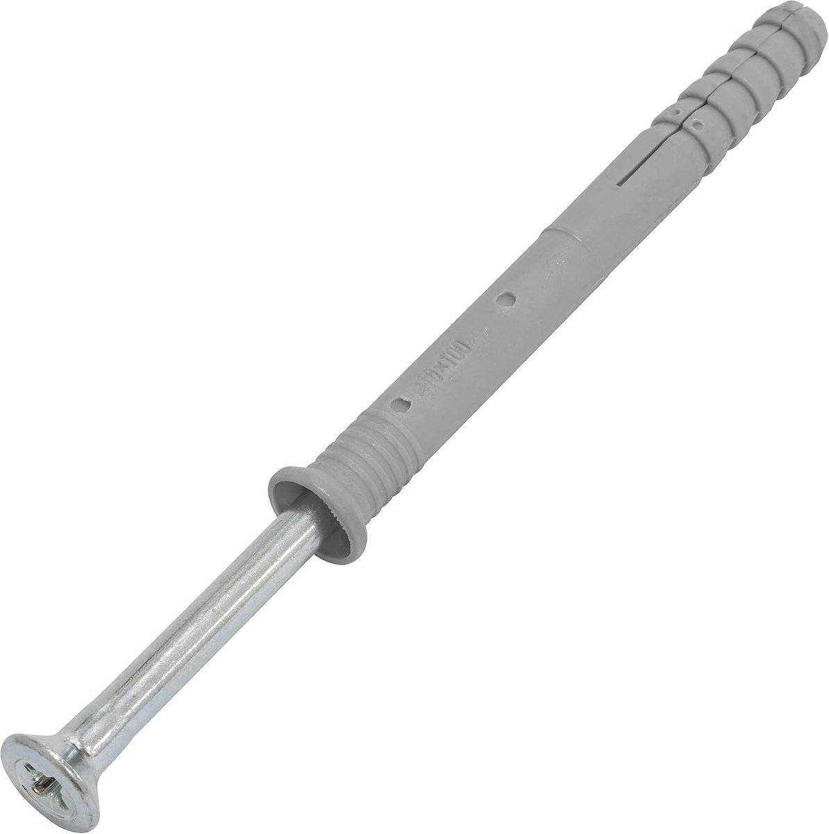 Bevestigingsset - Nagelpluggen en spijkers - Beton bevestigen - Afgeschuinde flens - 10x100 mm