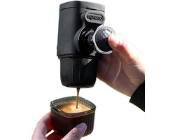 Draagbare Koffiemachine - Koffiezetter Reizen - Verse Koffie Overal - Handmatige Bediening - 100ml Capaciteit - Zwart