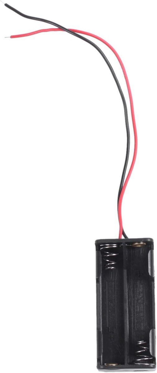 Batterijhouder AAA - 2 Stuks - Elektronica Projecten - Met Draadaansluitingen - 4x AAA - Zwart