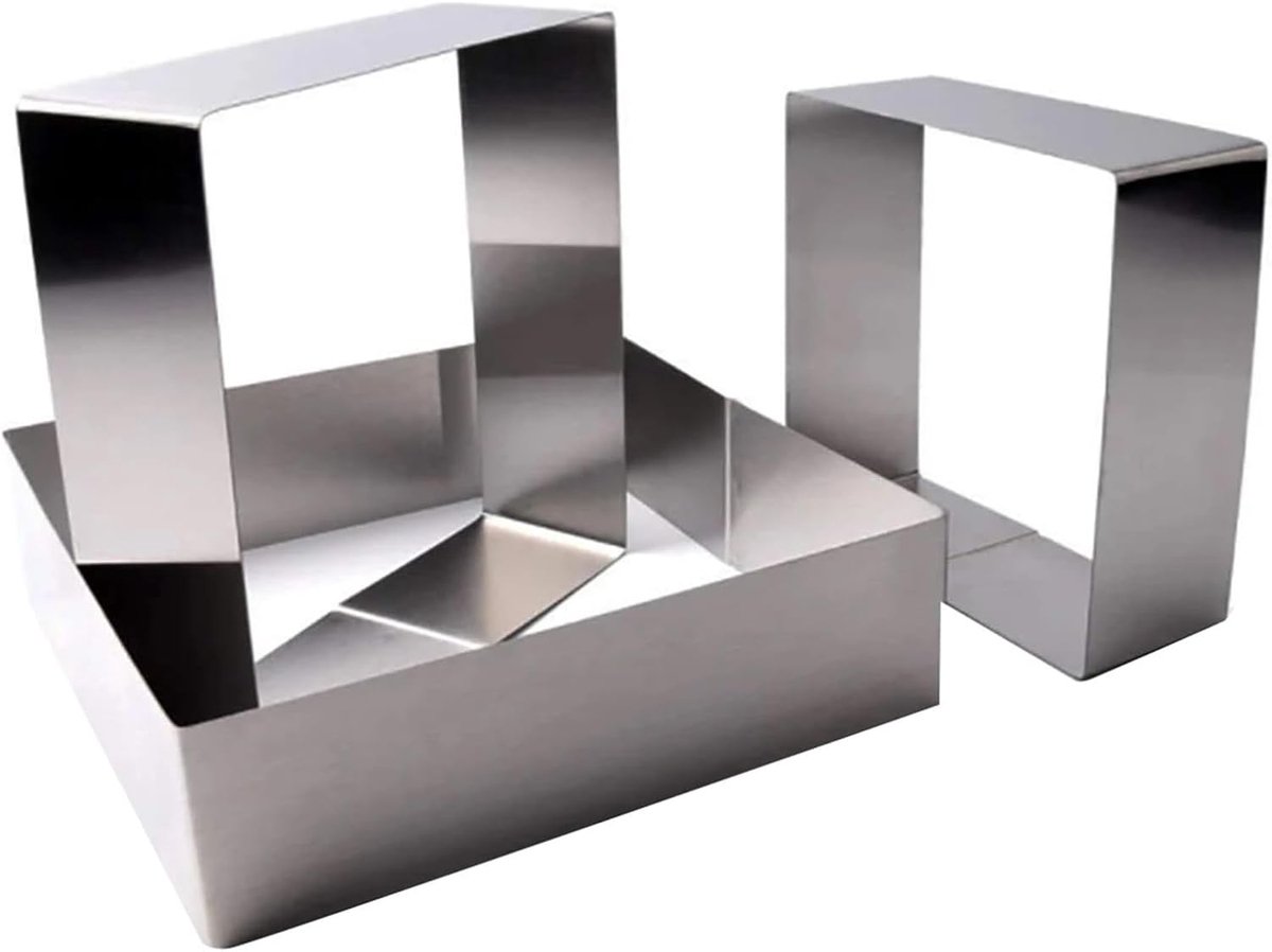 Bakringen Set - Taartvormen Ringen - Gebak Vormen - Roestvrij Staal - 12 18 cm - Zilver