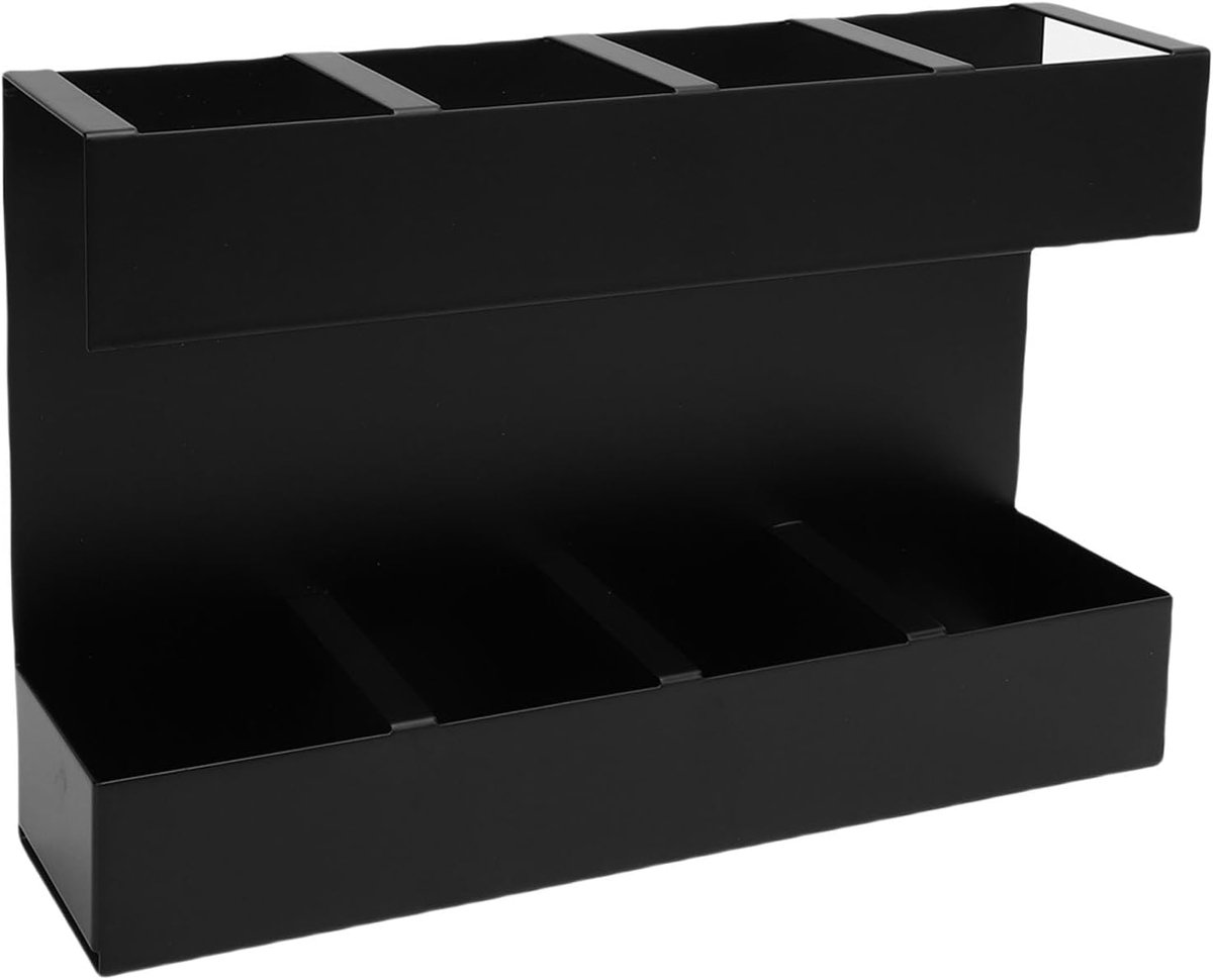 Rietjehouder Organizer - Opslag Rietjes - Keuken Opbergen - 4 Compartimenten - 25 cm Lengte