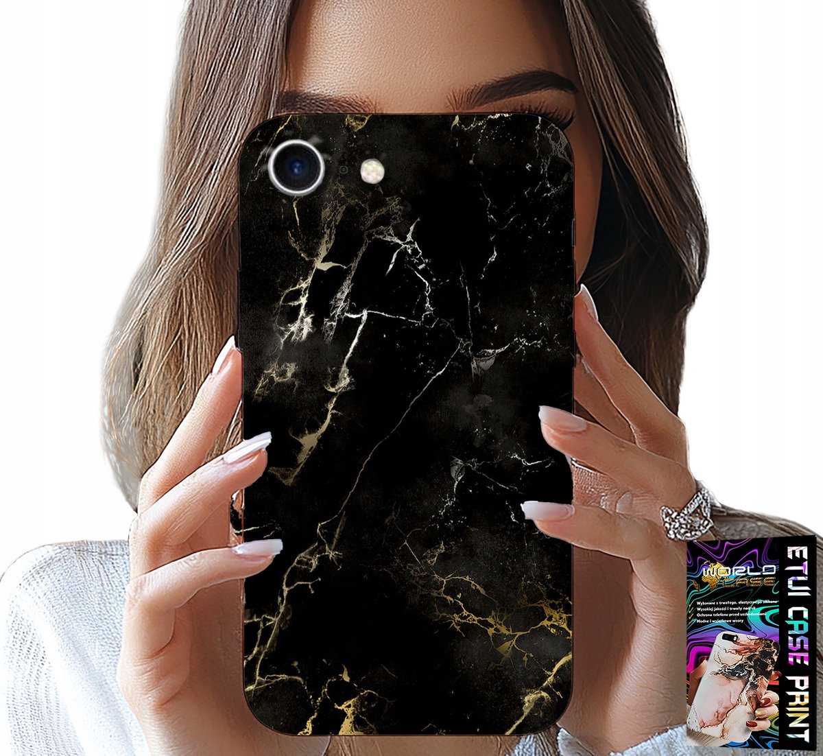HOESJE VOOR IPHONE 7 / 8 / SE2 - ELEGANT STEENPATROON