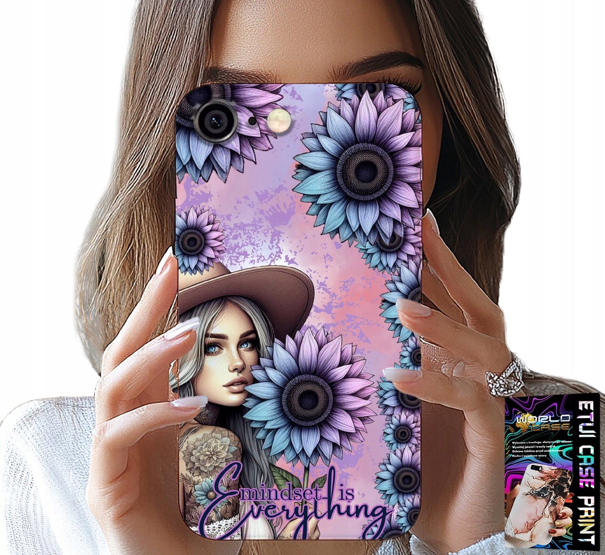 iPhone hoesje (6 Plus) - Vrouw in zonnebloemen, vrouwelijke patronen