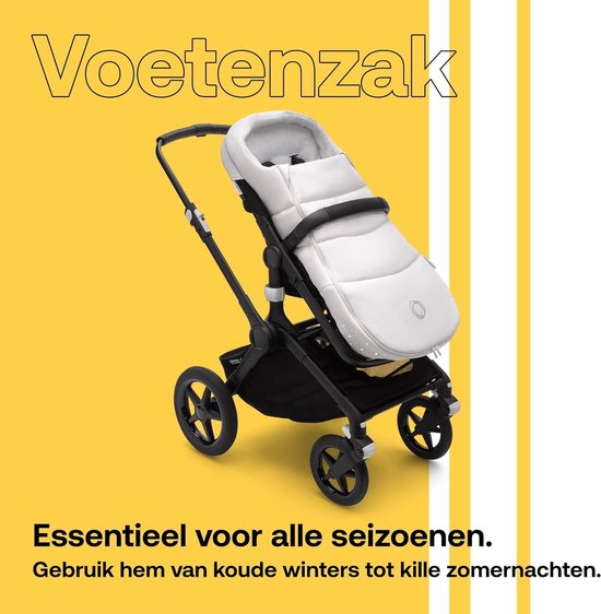 Voetenzak Kinderwagen - Warm Baby Accessoire - Alle Seizoenen Gebruik - Waterafstotend Ademend - 97 x 47 cm - Misty White — afbeelding 3
