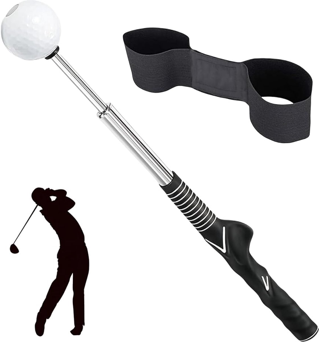 Golf Swing Trainer Set – Swing trainer en swing band – Golfaccesoires – Geschikt voor Beginners , Professionals
