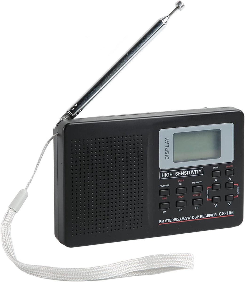 Draagbare Radio - Full-band Radio - Muziek Luisteren - Met Wekker Functie - 15 x 9 x 4 cm