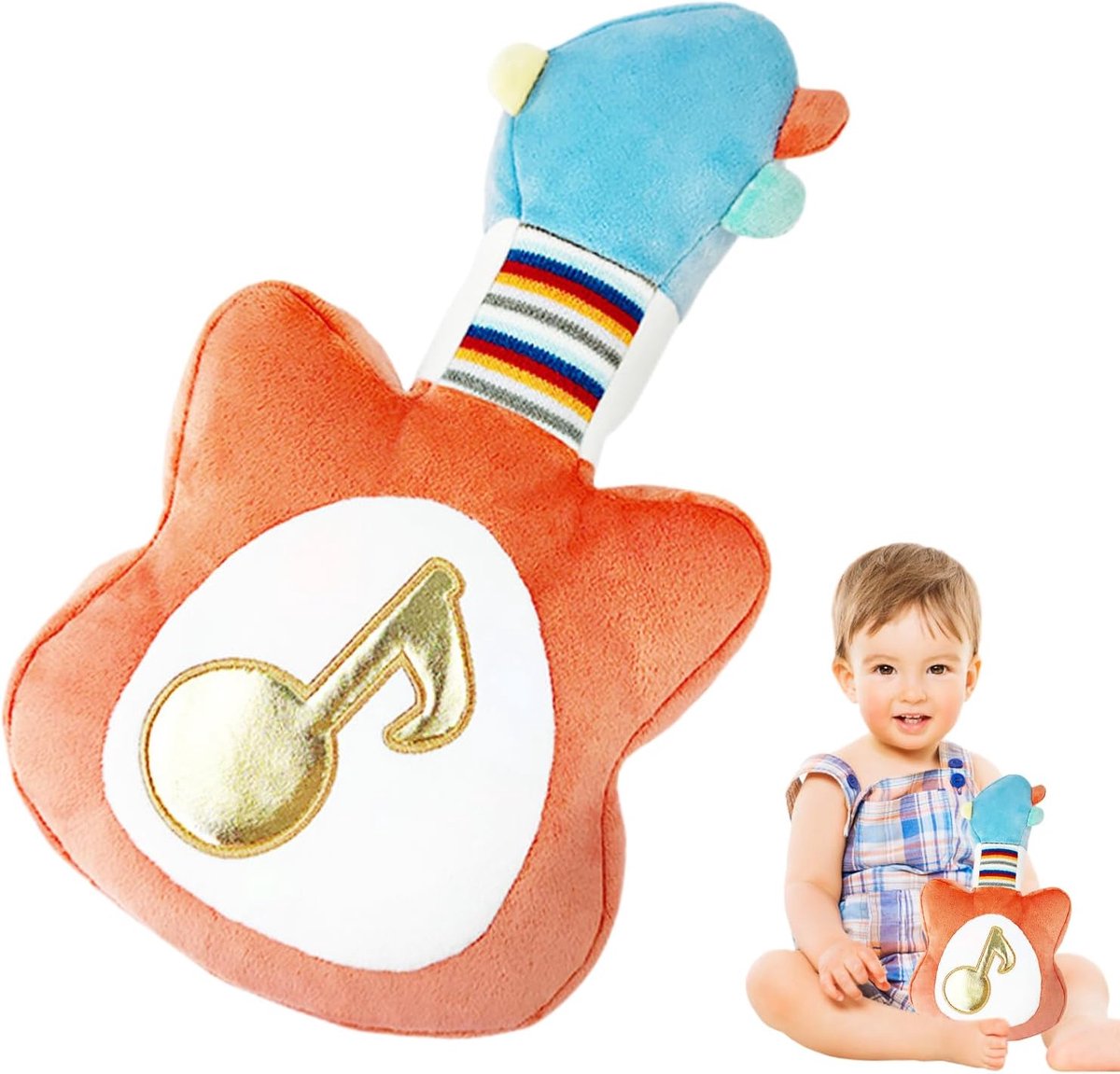 Zingende Knuffel - Muziek Speelgoed - Kinderentertainment - 16 Liedjes Lichteffecten - 35x22x12 cm - Gitaar