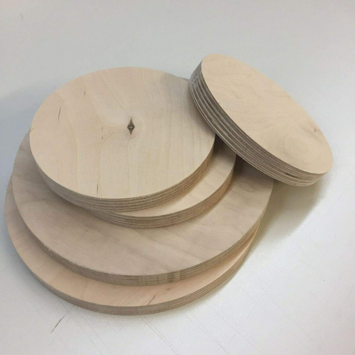 Ronde Houten Schijf - Multiplex Plaat - Meubels Maken - Berkenhout Multiplex - Ø 120mm 18mm - Houtkleurig