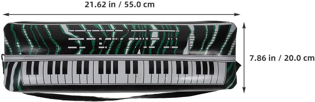 Opblaasbaar Keyboard - Muziek Speelgoed - Feest Decoratie - Veilig PVC Materiaal - 55x20cm - Meerkleurig