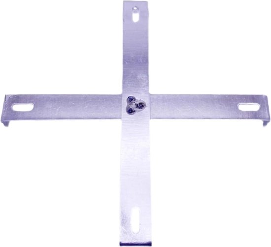 Montagebeugel kruisbeugel 135 mm zwart, stevig ijzer, plafond- en wandlamp bevestiging, eenvoudig installeren