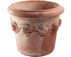 Grote Terracotta Pot - Bloempot Overpot - Vorstbestendig Buiten - Italiaans Handwerk - 20 cm Diameter - Natuurlijk Terracotta