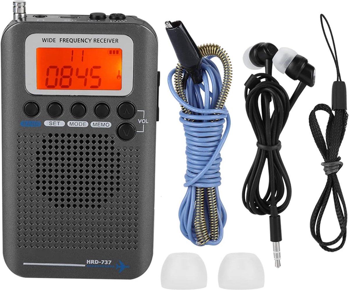 Draagbare Radio - Ontvanger Recorder - Luisteren naar zenders - Volledige band dekking - 13 x 9 x 5 cm