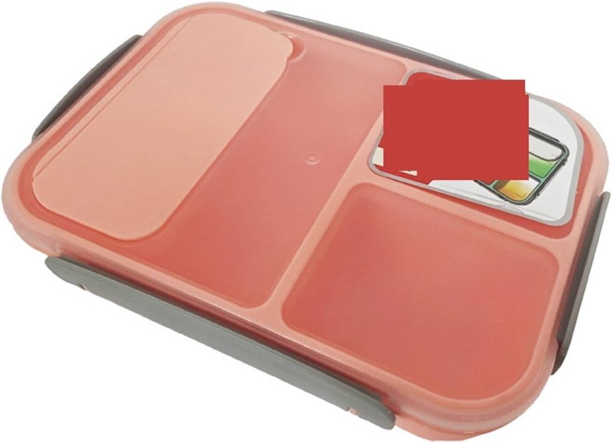 Lunchbox met Vakken - Maaltijdcontainer - Lunch Meenemen - Magnetron Vaatwasser Vriezer Veilig - 1300ml 22.5x16x8cm - Blauw