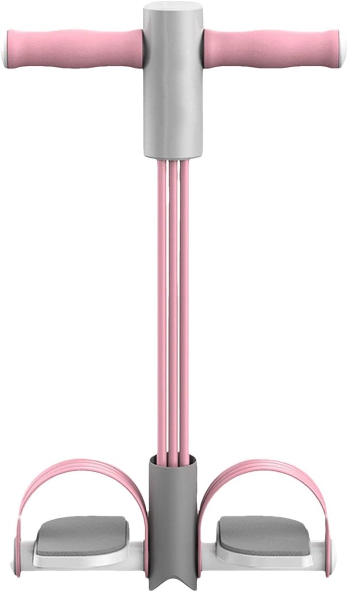 Fitness Pedaal - Weerstandsband Zitten - Buik Taille Training - Antislip Ontwerp - 55x27cm - Roze