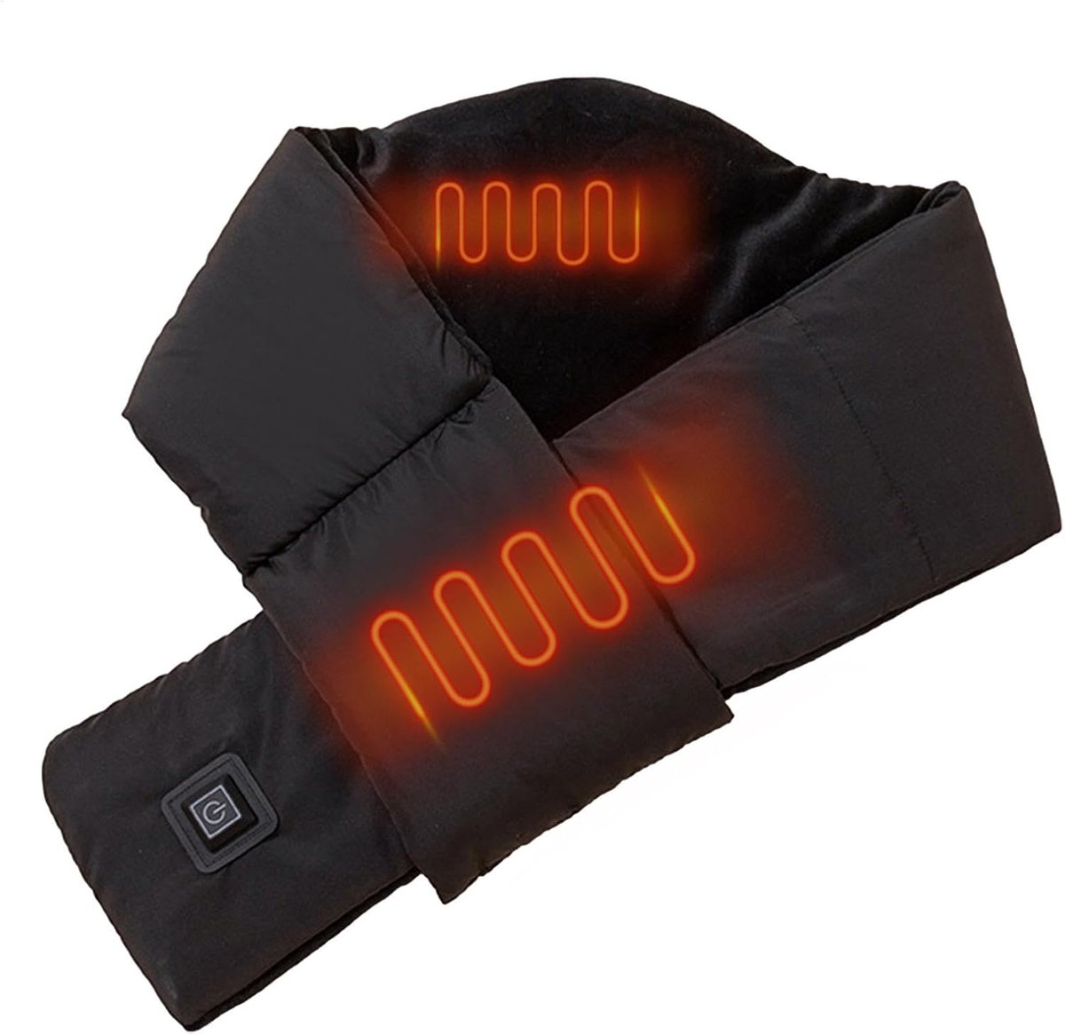 Verwarmde Sjaal - Elektrische Nekwarmer - Warm Blijven - Drie Temperatuurstanden - 105x13cm - Zwart