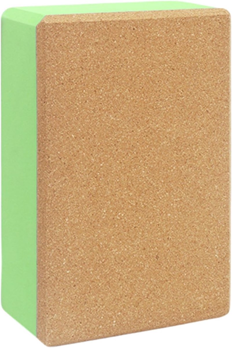 Yogablok Kurk - Oefenblok Hoge Dichtheid - Yoga Meditatie - Antislip Oppervlak - 23x15x8 cm - Groen