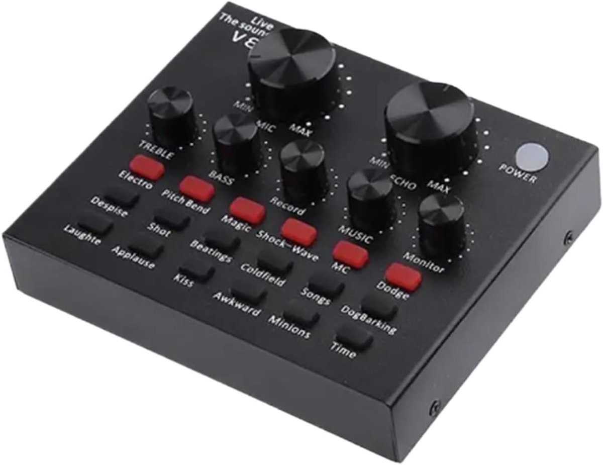 DJ Mixer Soundboard - Audio Interface - Streaming en Zang - Ingebouwde Voice Changer