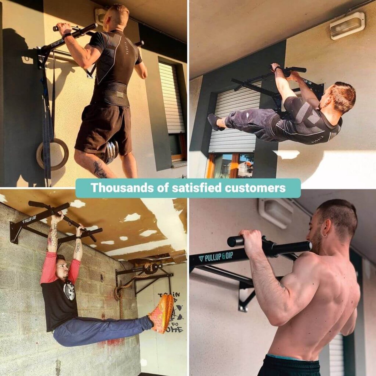 PULLUP & DIP Steel - Pull-up Stang Wandmontage 200kg thumbnail 8