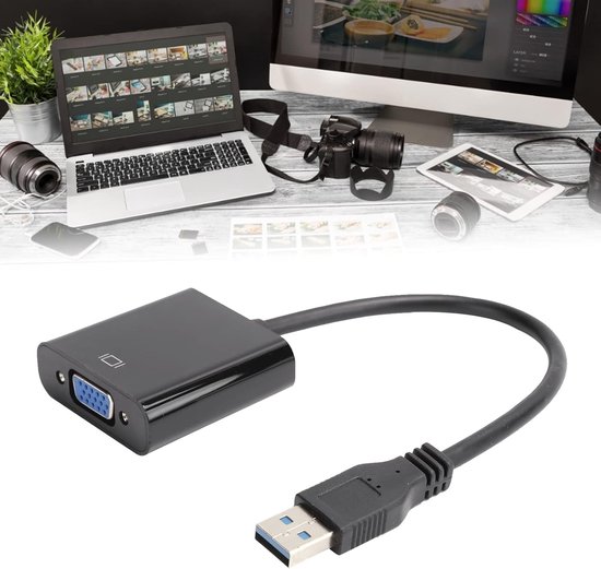 USB naar VGA Adapter - Externe Display Extender - Werkruimte Uitbreiden - Plug en Play - 5 Gbps Snelheid - Zwart — afbeelding 5