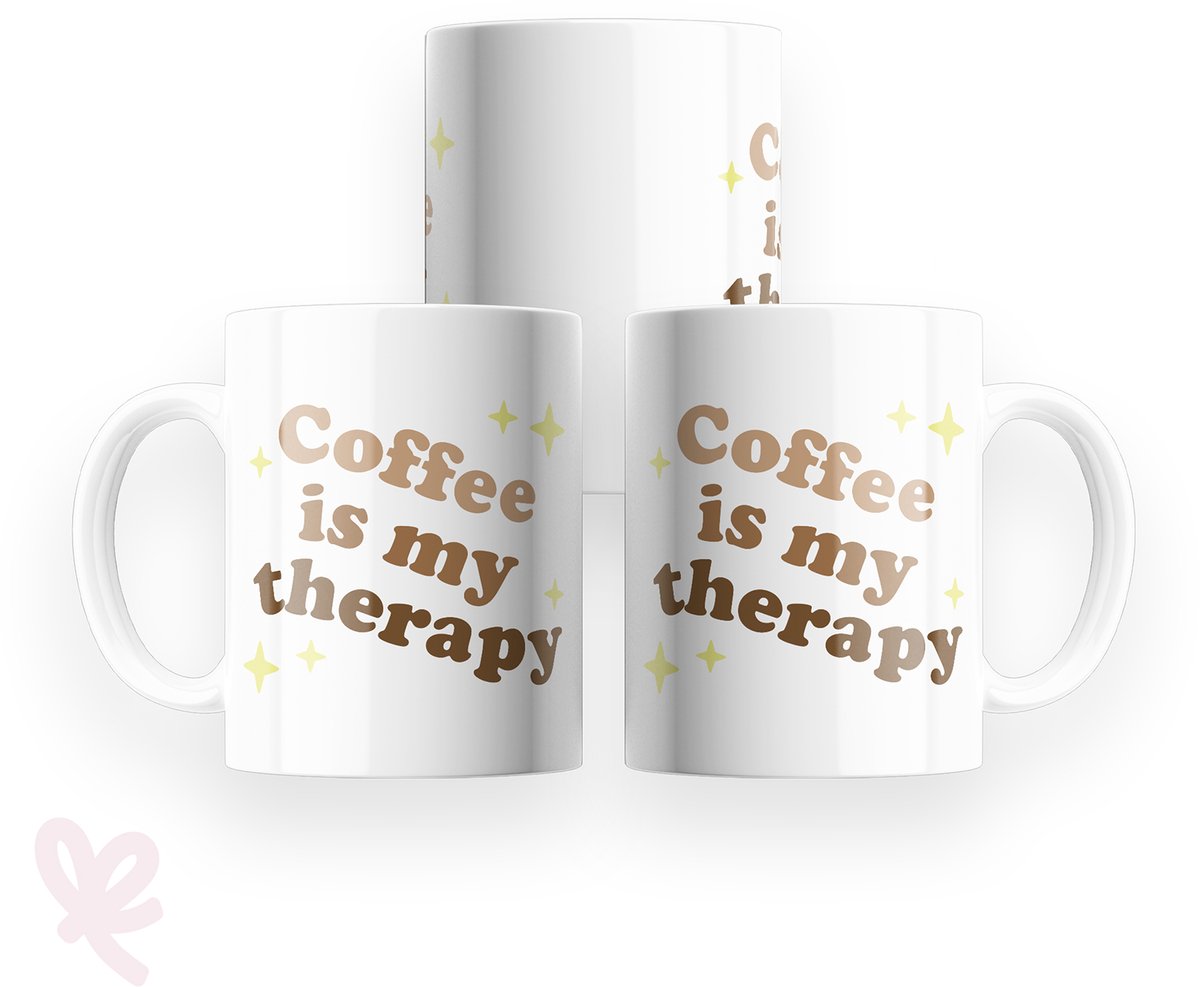 GIVIO mok 320 ml - keramiek - coffee is my therapy
