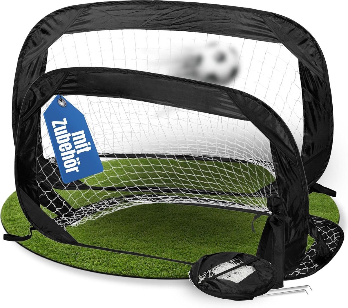 Voetbaldoelen Set - Pop-up doelen - Buiten spelen - Snel op te zetten - 2-delige set