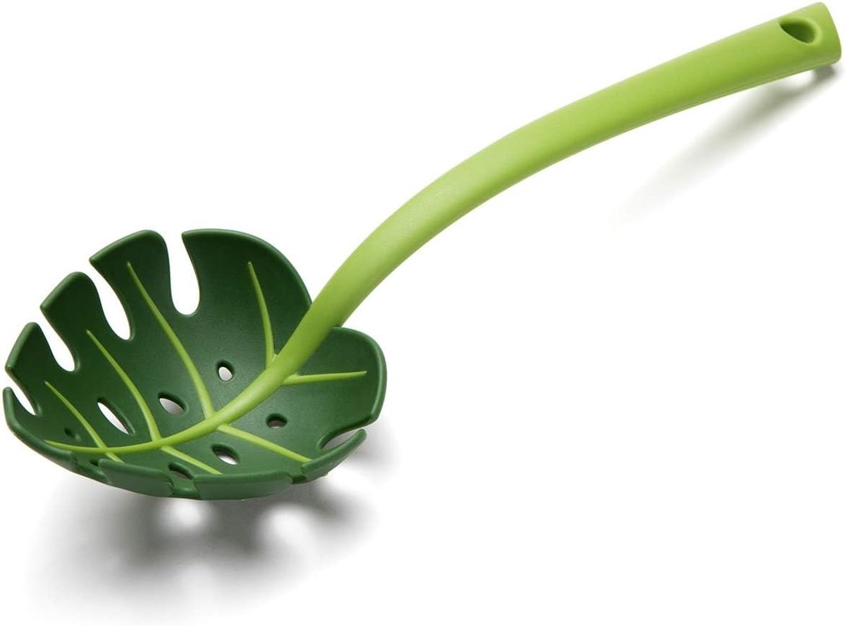 Lepel met bladeren van jungle - Jungle Leaf Slotted Spoon