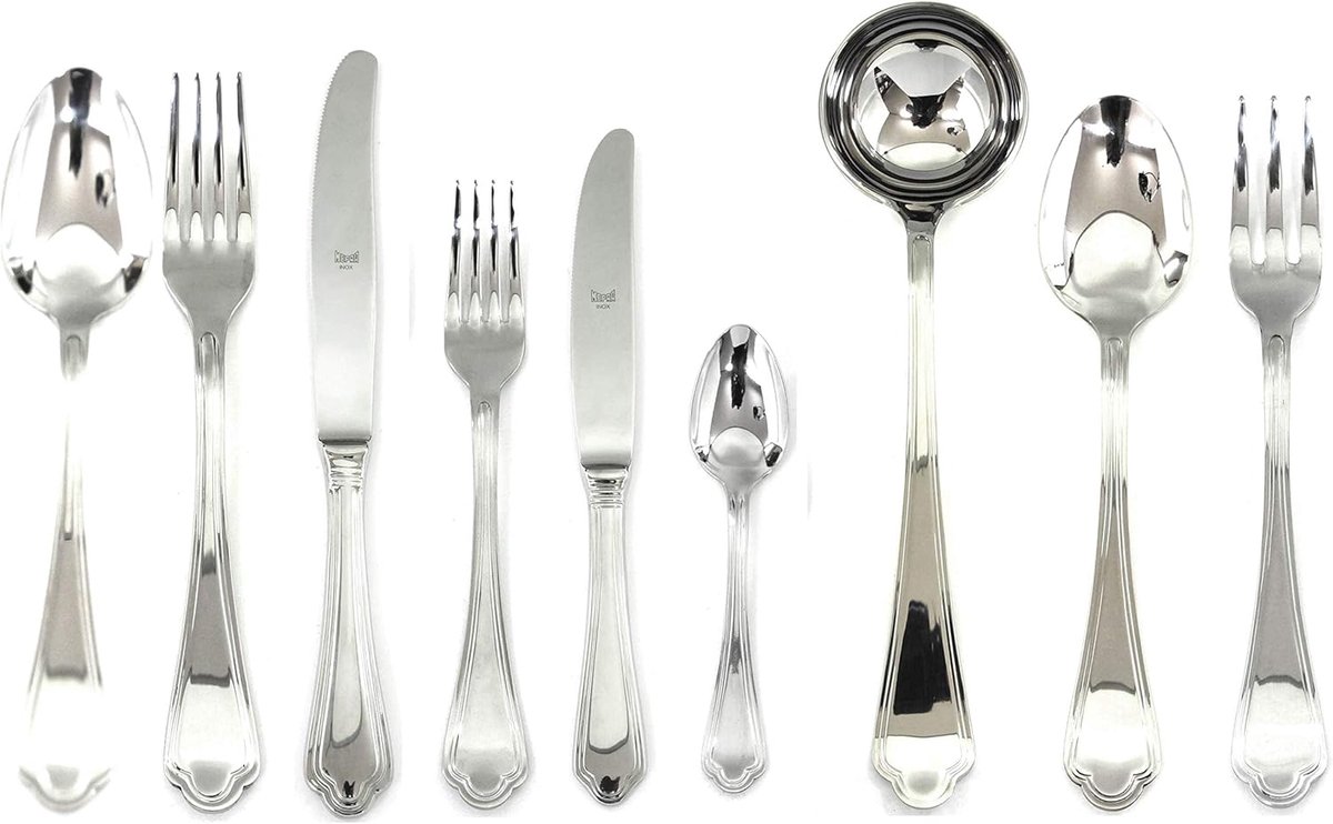 Bestekset 39-delig - Eetgerei set - Dineren en serveren - Gelegeerd staal - Staal