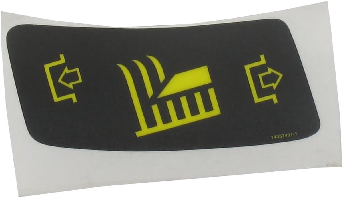Sticker - Blad sticker - Maaien - Origineel onderdeel - 12 x 4 cm - Zwart