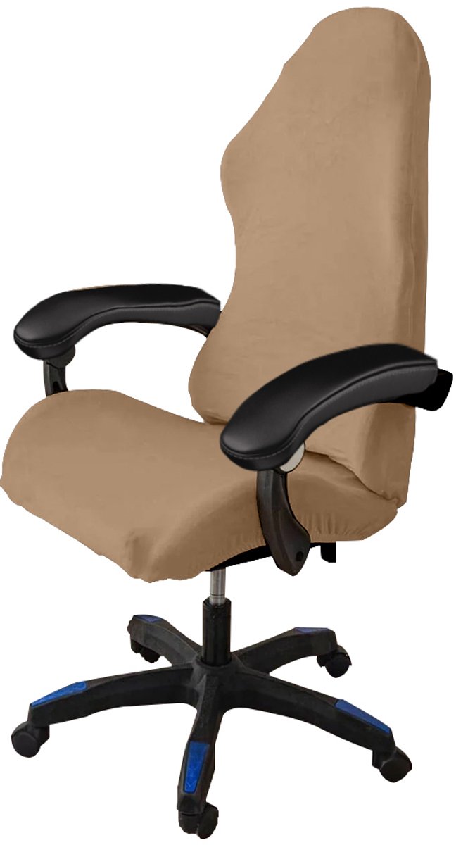 Meble odNowa - Weluren Gaming Stoel Hoes - Kameelkleurig - Elastisch - Waterbestendig