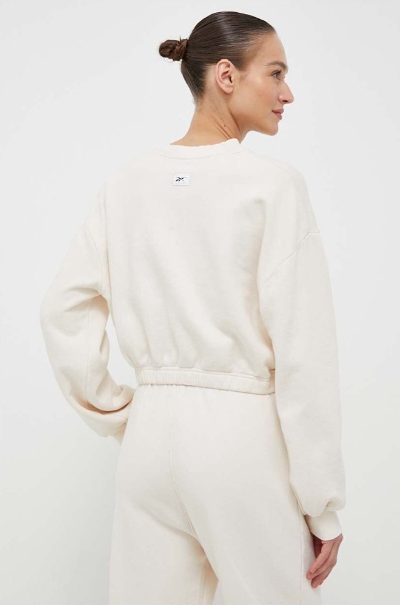 Reebok Dames Casual Katoenen Sweater Beige