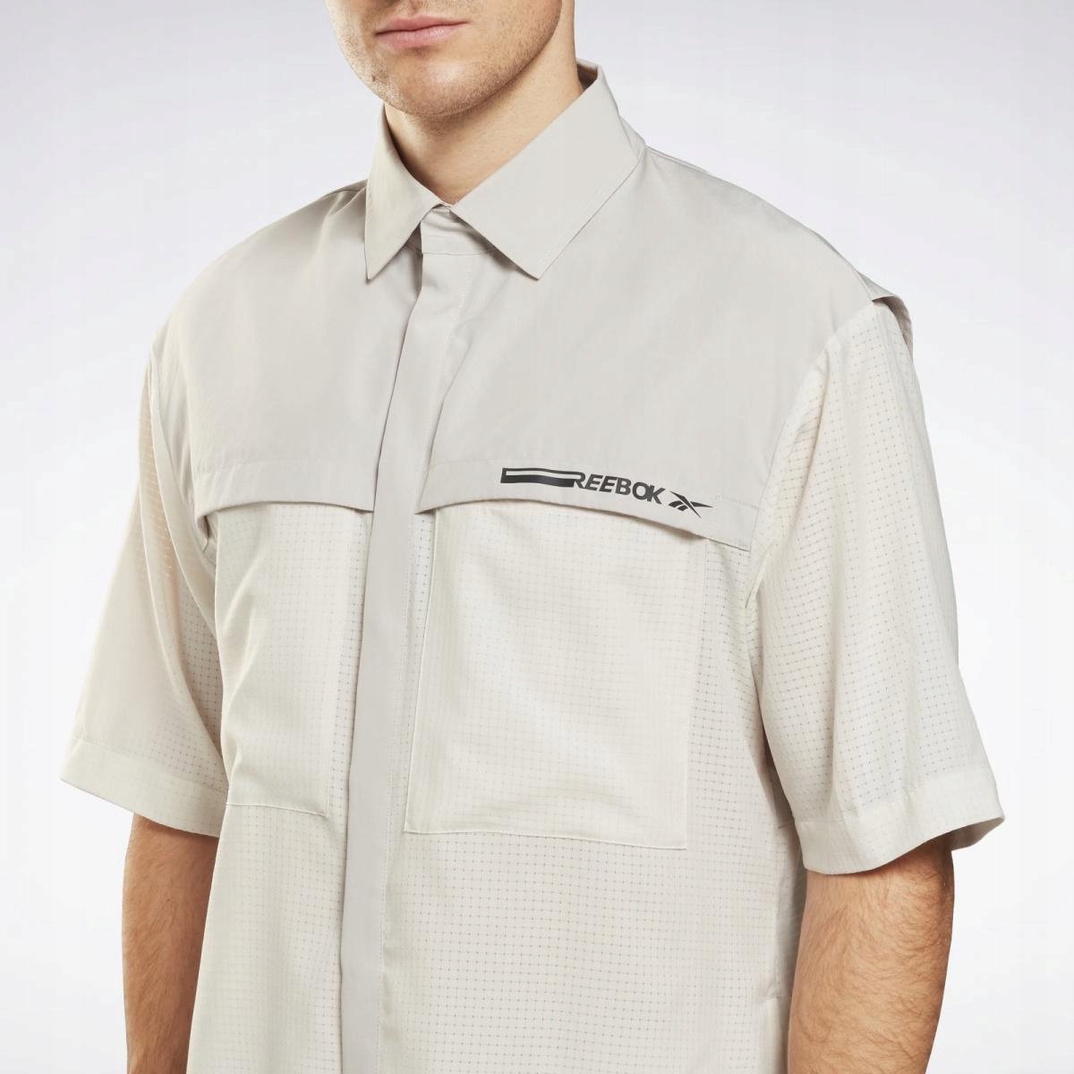 Reebok Casual Overhemd Beige