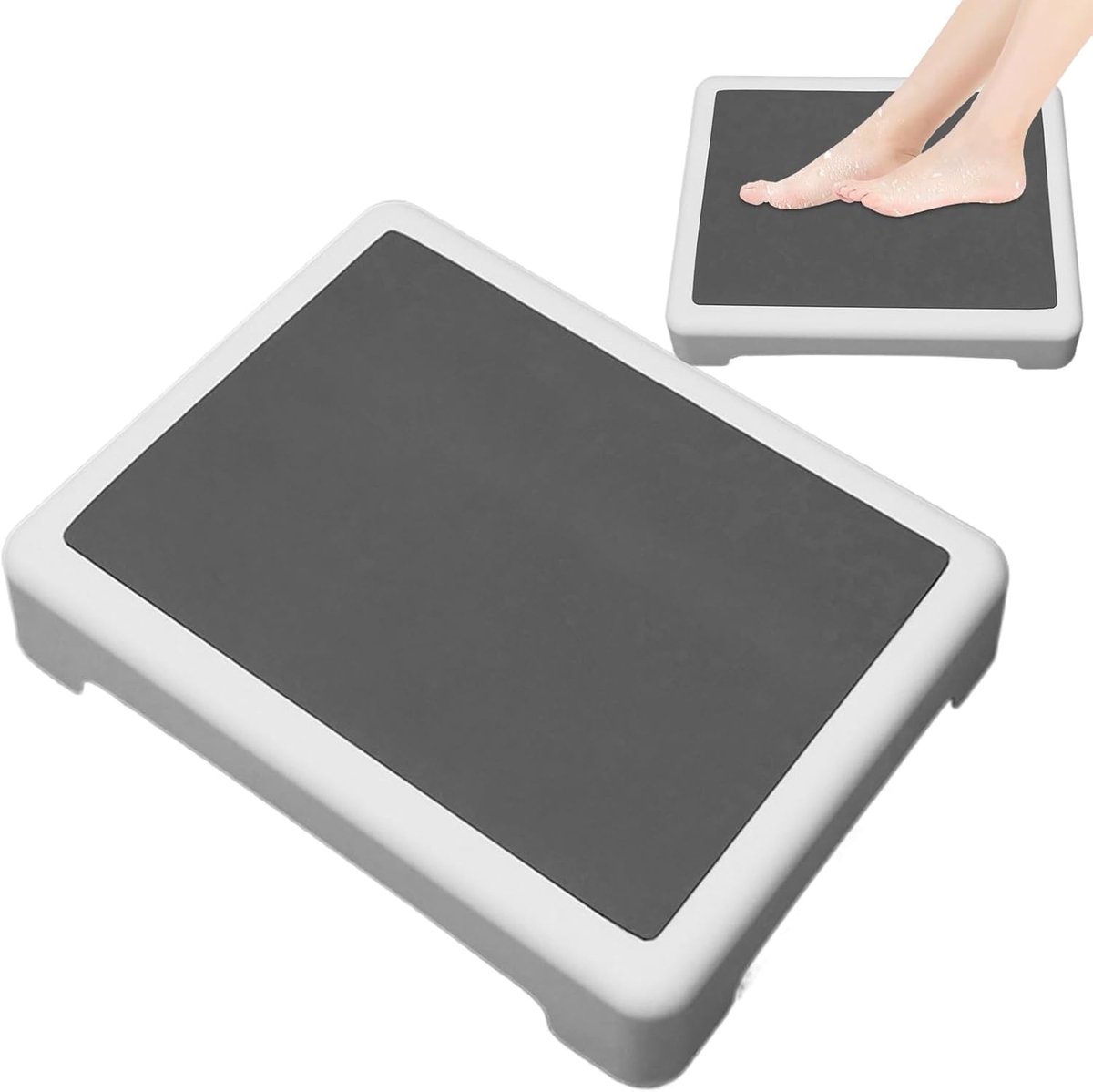 Toiletkruk - Badkruk voetensteun - Veilig in huis - Waterabsorberend antislip - 43 x 33 x 9 cm